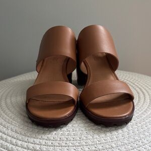 Madewell Tan Leather Mules